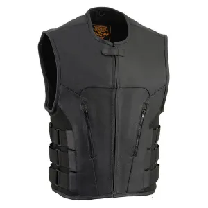 Milwaukee Leather MLM3500 Men's Bullet Proof Style Swat Rider Leather